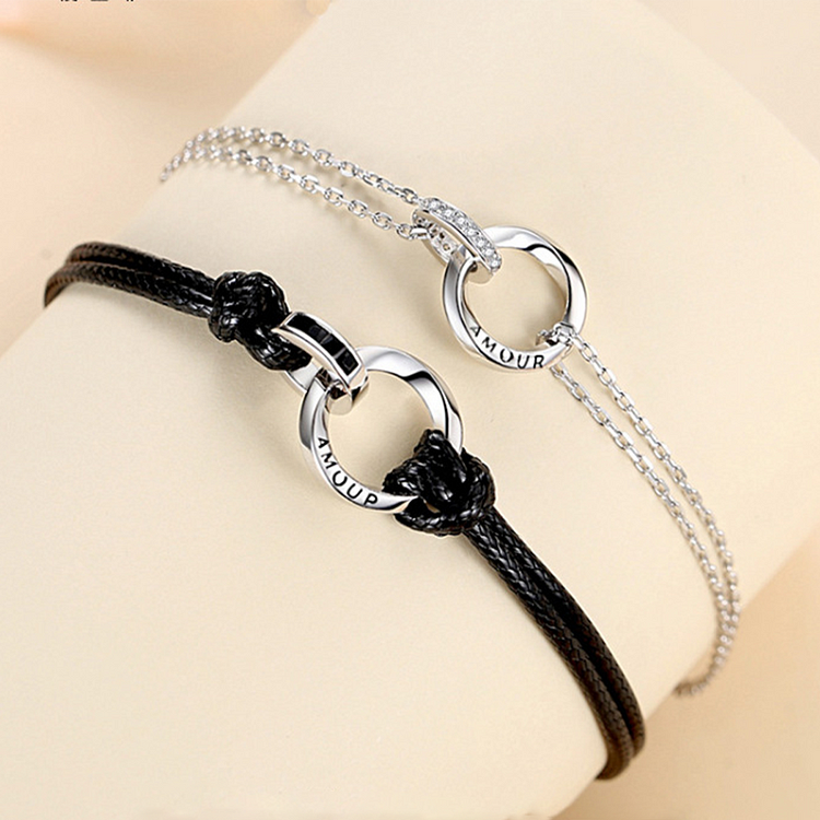 2PCS Bracelets bracelet en commun pour Un couple Bracelet