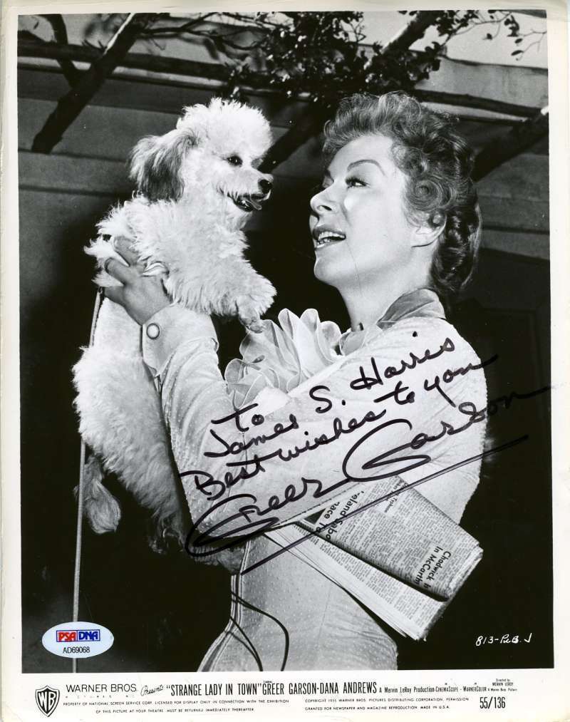 Greer Garson Hand Signed Psa Dna Coa 8x10 Photo Poster painting Autographed Authentic