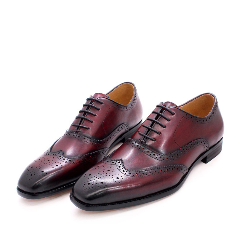 British style Brogue LeatherHandmade Oxford Shoes DANRRIO.COM DANRRIO