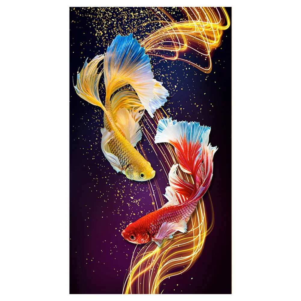 【Brand】11CT estampado punto de cruz pescado (89 * 54cm)