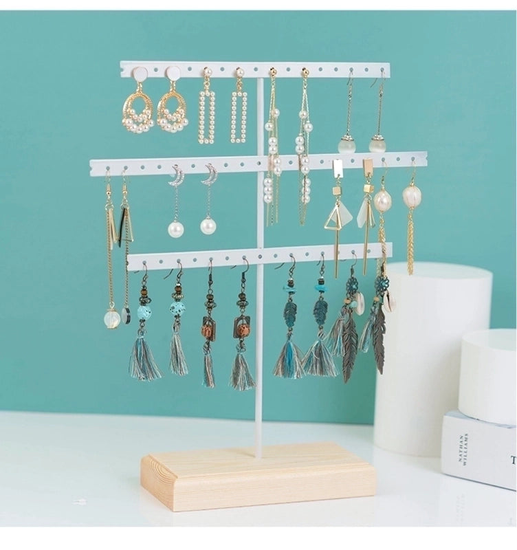 Minimalist Solid Color Metal Jewelry Rack