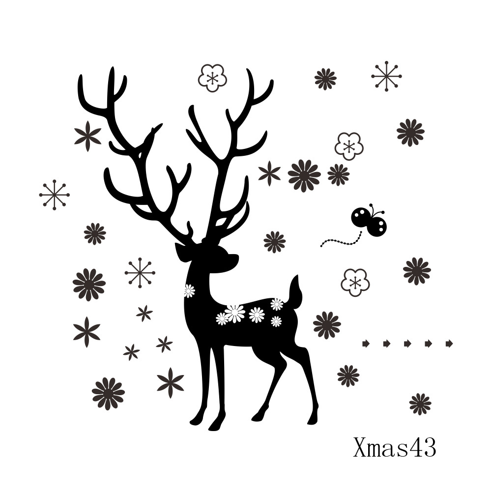 

Snow Deer Christmas Vinyl Decor Art Home Removable Wall Window Sticker (43, 501 Original