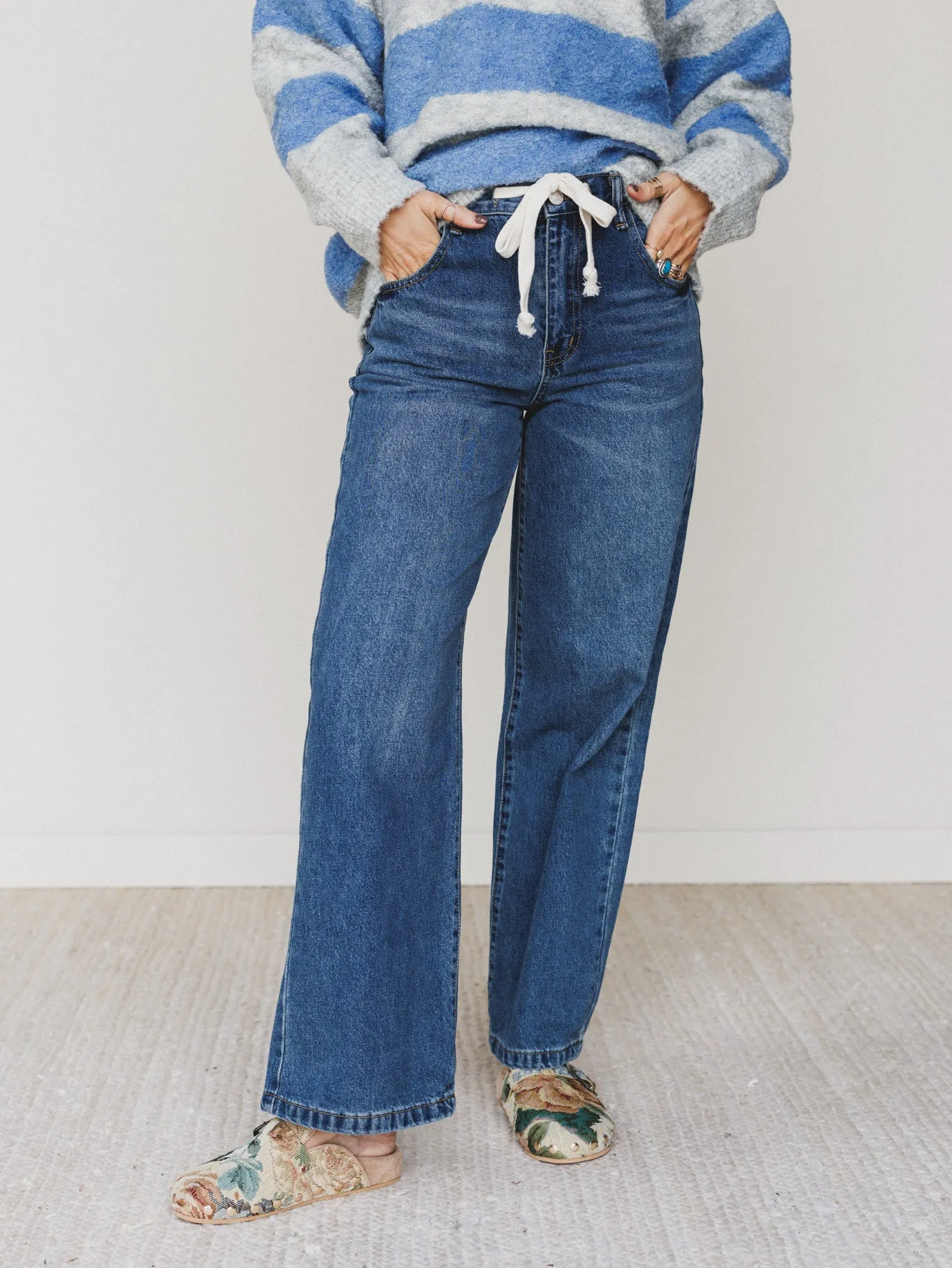 Lucky Rider Wide Leg Jeans - Denim