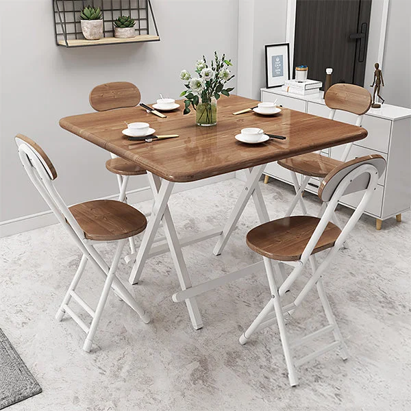 GLVEE Foldable Dining Table And Chair Set