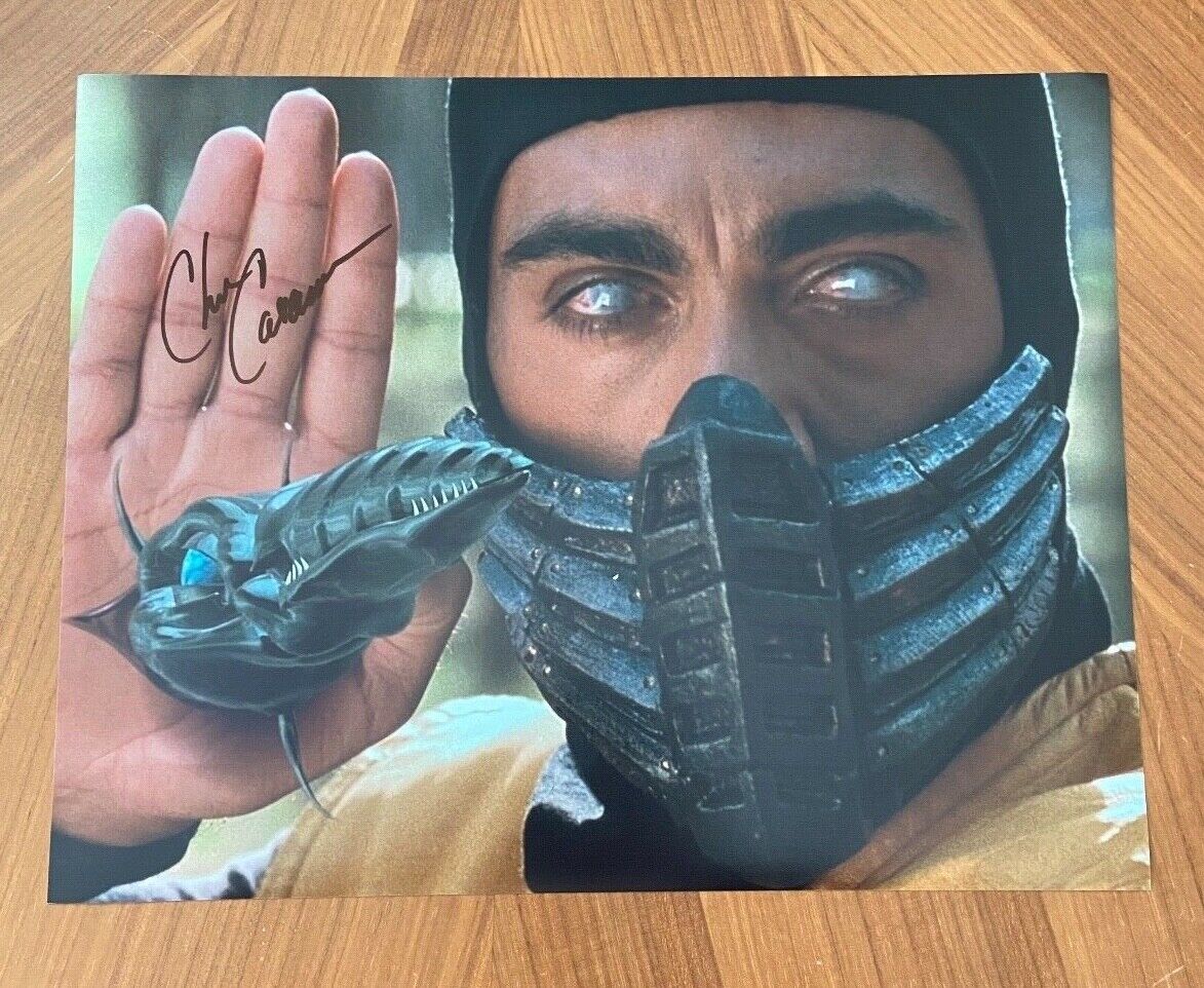 * CHRIS CASAMASSA * signed 11x14 Photo Poster painting * MORTAL KOMBAT * SCORPION * PROOF * 6