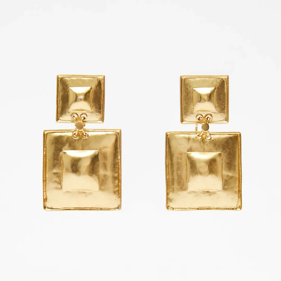 Dvacaman 2020 New Fashion Irregular Ceramic Pendant Earrings Women Vintage Handmade Resin/Wood/Metal Long Drop Earrings Jewelry