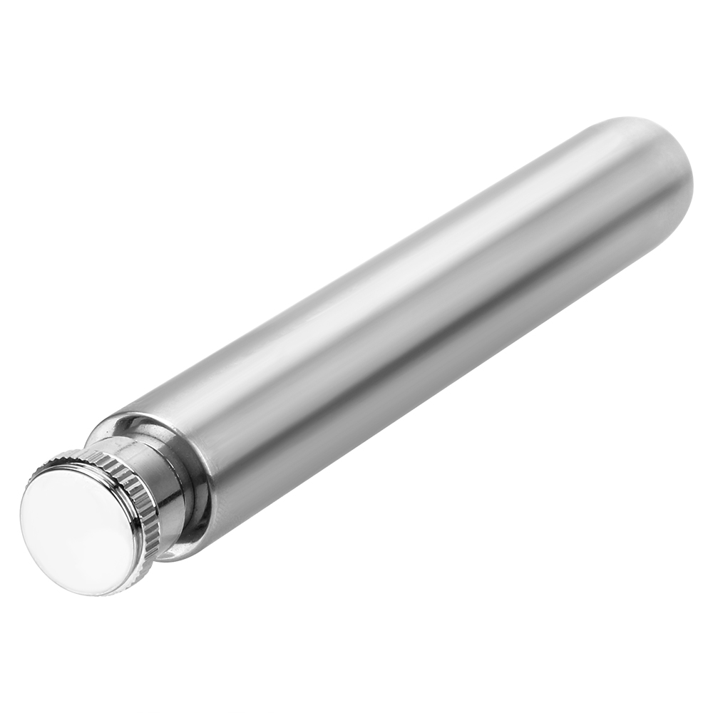 Tegooe Portable Stainless Steel 1oz Tubular Mini Hip Flask for Whiskey and Spirits