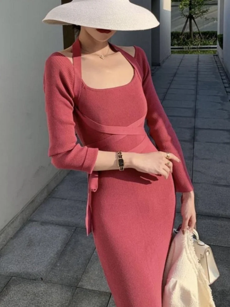 Sexy Hip-covering Knitted Dress