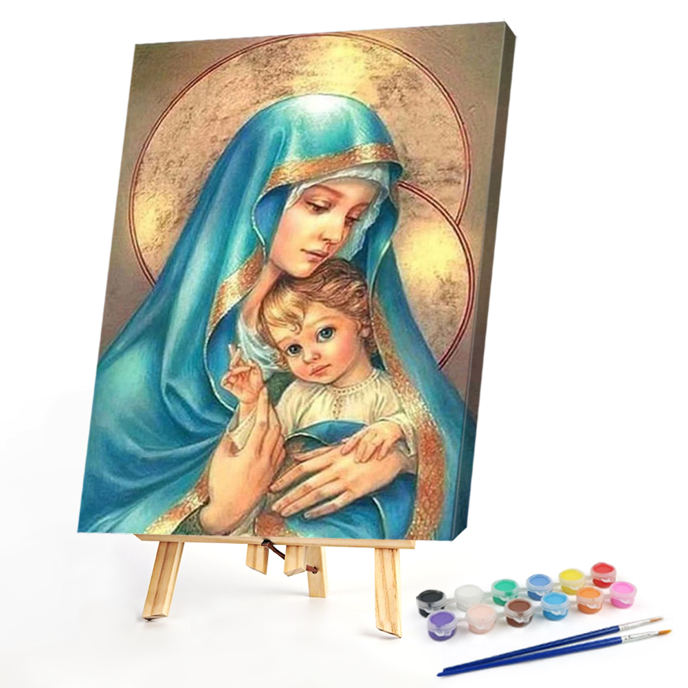 

40*50CM - Paint By Numbers - Virgin and Childs, 501 Original