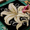 (30x30cm)DIY Lily Flower Pearl Painting Kit With Inner Frame Home Decor