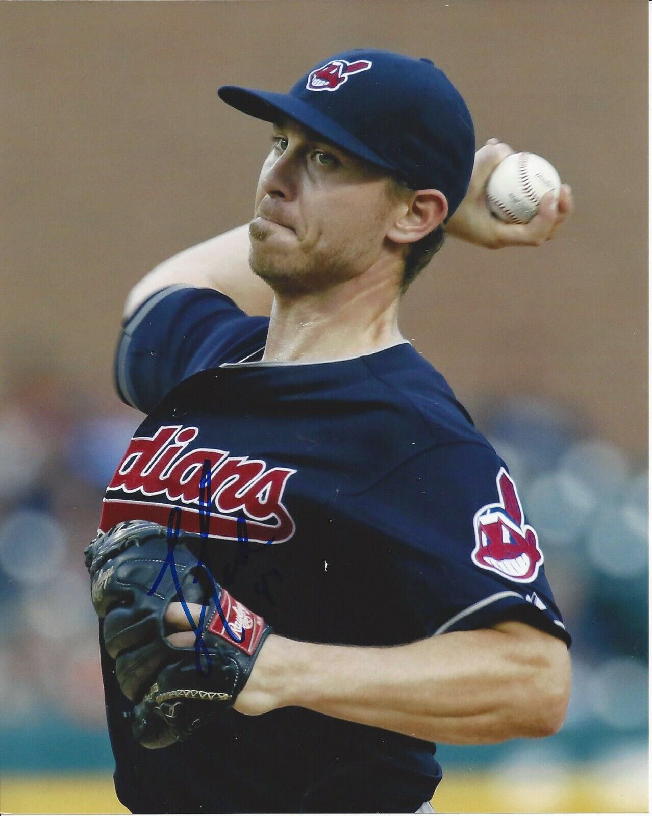 Josh Tomlin autographed 8x10 Cleveland Indians#S599