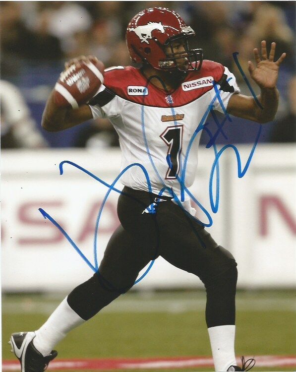 Calgary Stampeders Henry Burris Signed Autographed 8x10 Photo Poster painting COA