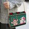 (US Local)DIY Elk Diamond Art Wooden Coin Pouch with Chain 5D Diamond Painting Purse