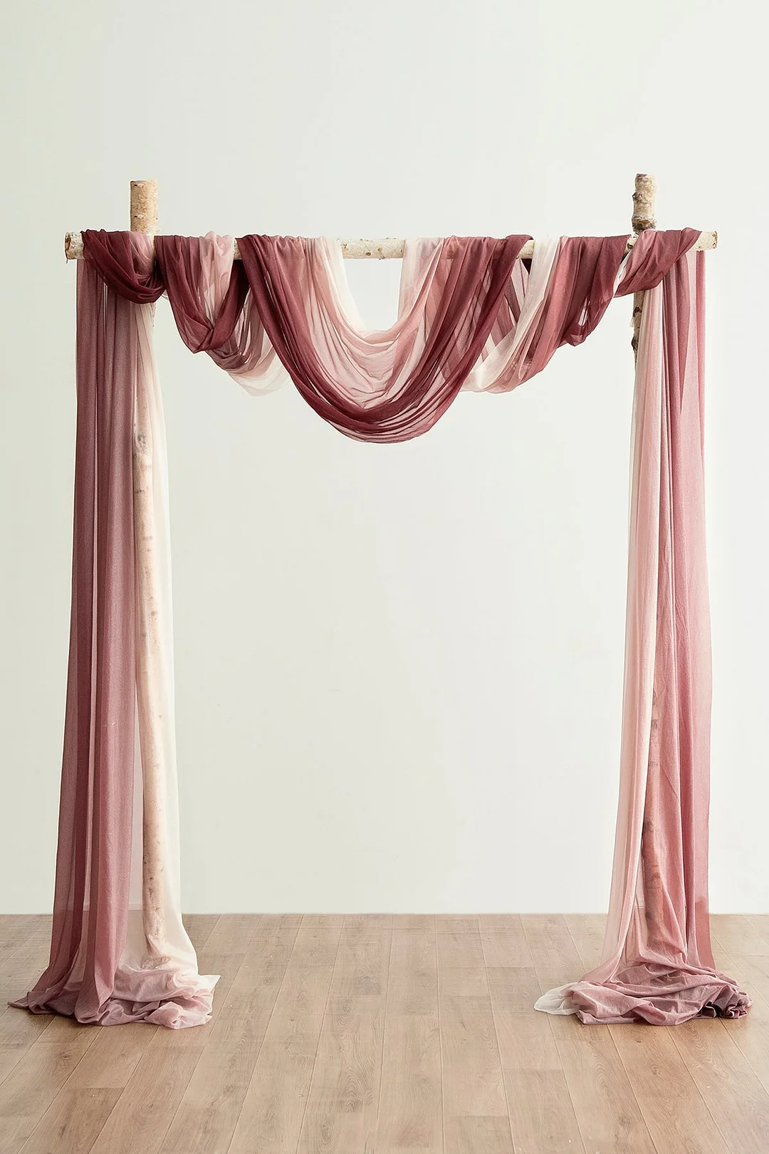 Flat Arch Decor in Burgundy & Dusty Rose