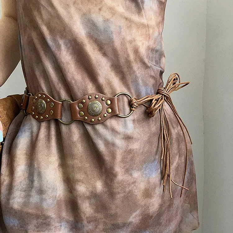 Retro Bohemian Ethnic Style Tassel Braided Belt