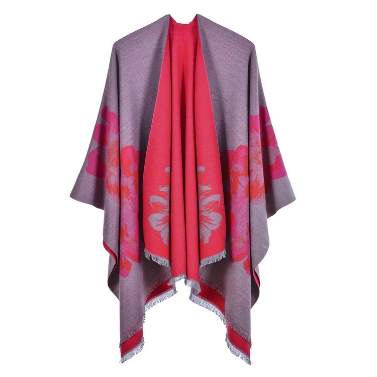 Ladies Double Faced Shawl Cape