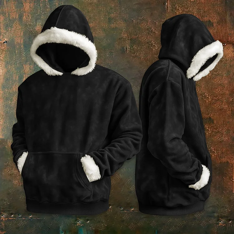 VChics Vintage Christmas Furry Men's Hoodie