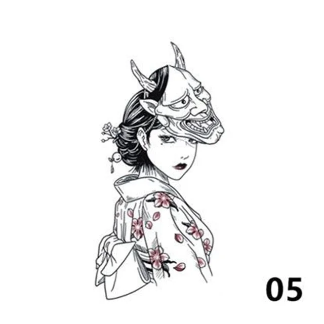 Waterproof Tattoo Stickers Cute Pattern Fake Tattoos Love Hourglass Sexy Girl Arm Clavicle Animal Wolf Temporary Tatoo Sticker