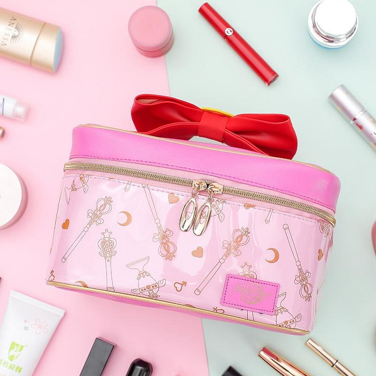 Kawaii Sailor Moon Pink Cosmetic Bag weebmemes