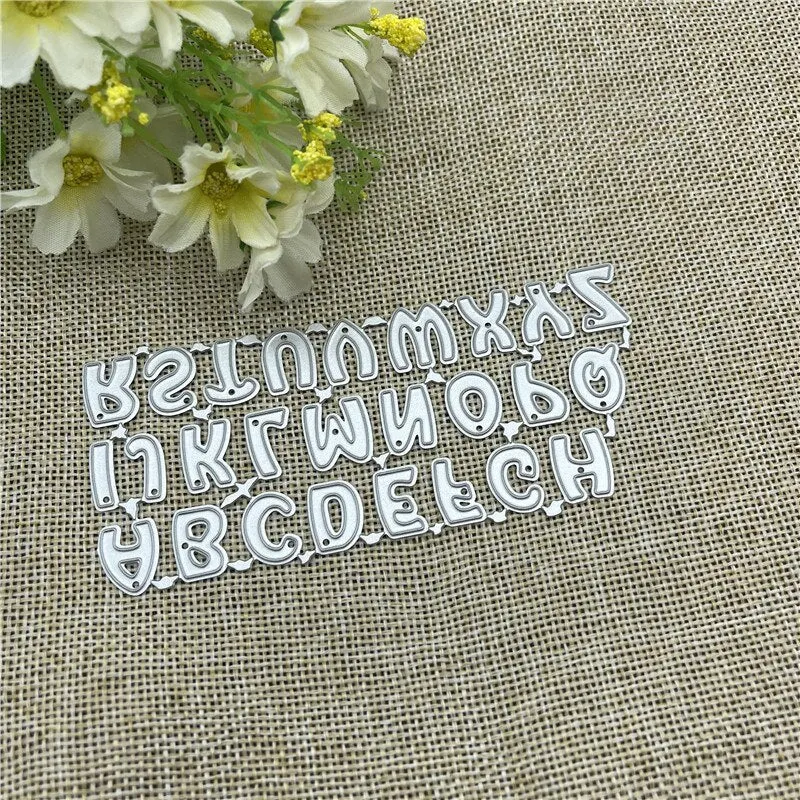 26 letter decoration card Metal Cutting Dies Stencils For DIY Scrapbooking Decorative Embossing Handcraft Die Cutting Template