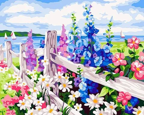 Paint by Numbers Kit for Adults by Alto Crafto - Flowers and Fence、bestdiys、sdecorshop