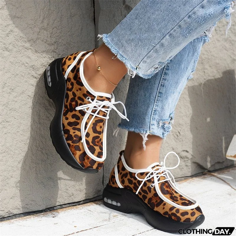 Spring Casual Thick Sole Sports Shoes for Lady