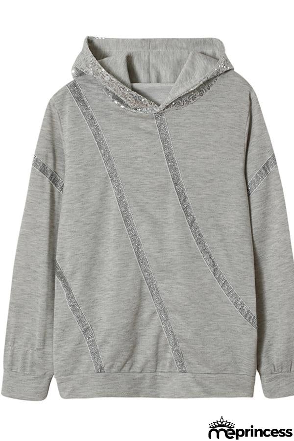 Shiny Striped Hoodie