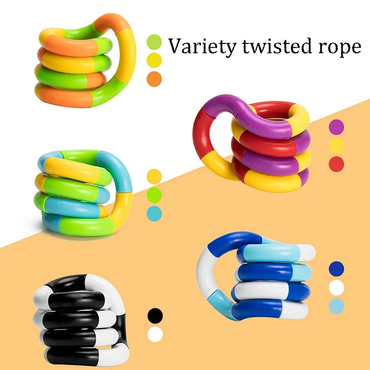 Twisted Ring Magic Figet Magic Trick Rope Creative DIY Winding Leisure Education Stress Relief for Kid | 168DEAL