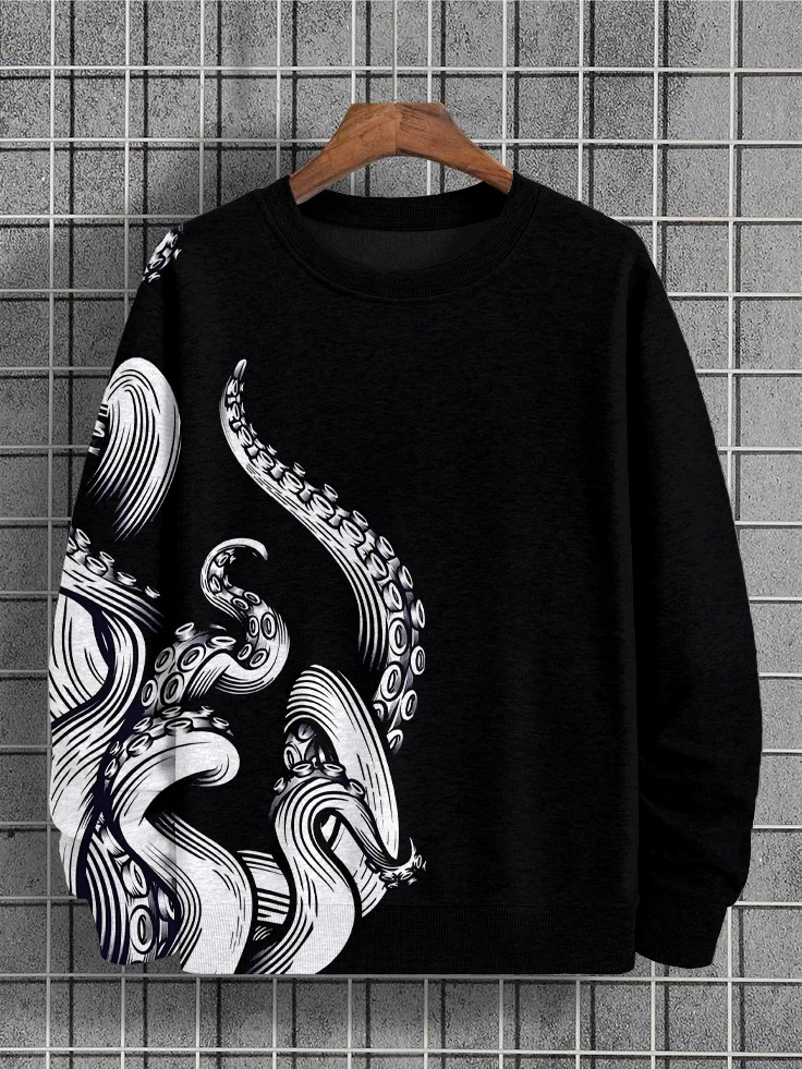 Men's Octopus Tentacles Art Print Casual Sweatshirt