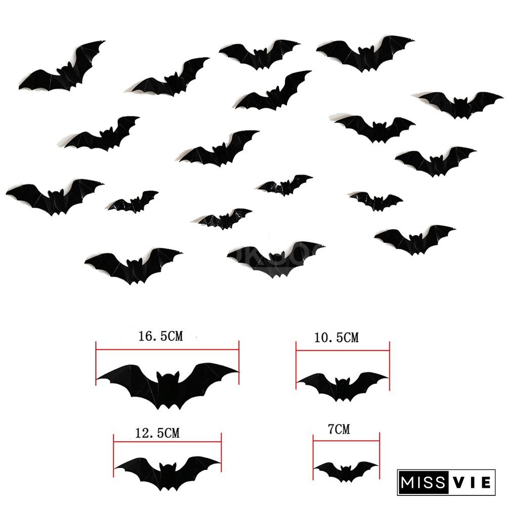 3D PVC Bat Wall sticker For Halloween Decoration