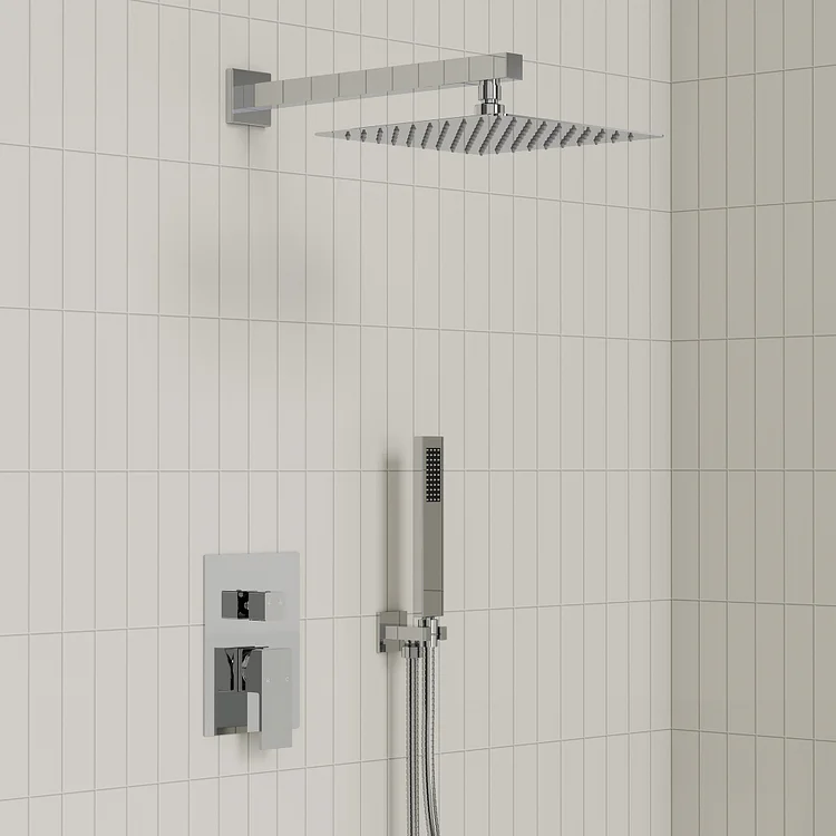 Rainfall Shower System in Chrome M6066CI-10BL | EVERSTEIN