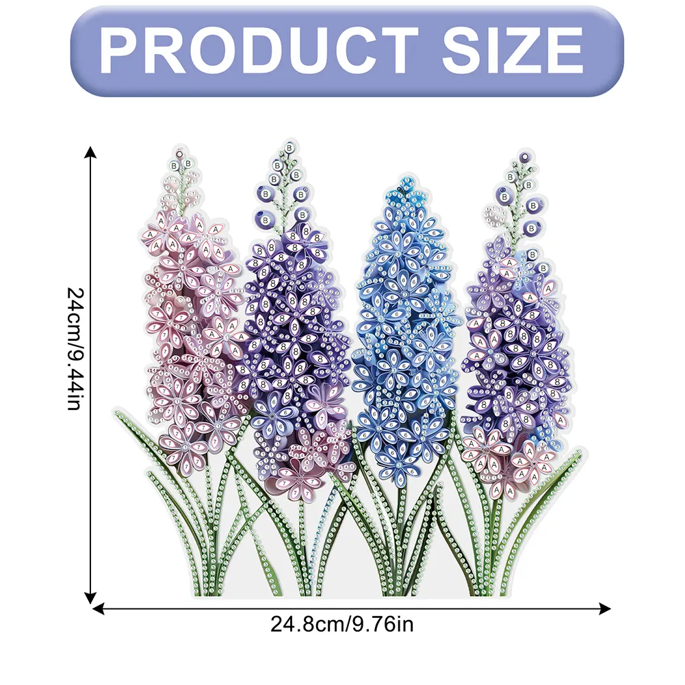 Lavender 2D Flat DIY Hanging Diamond Art Kits Window Hanging Art for Home Decor