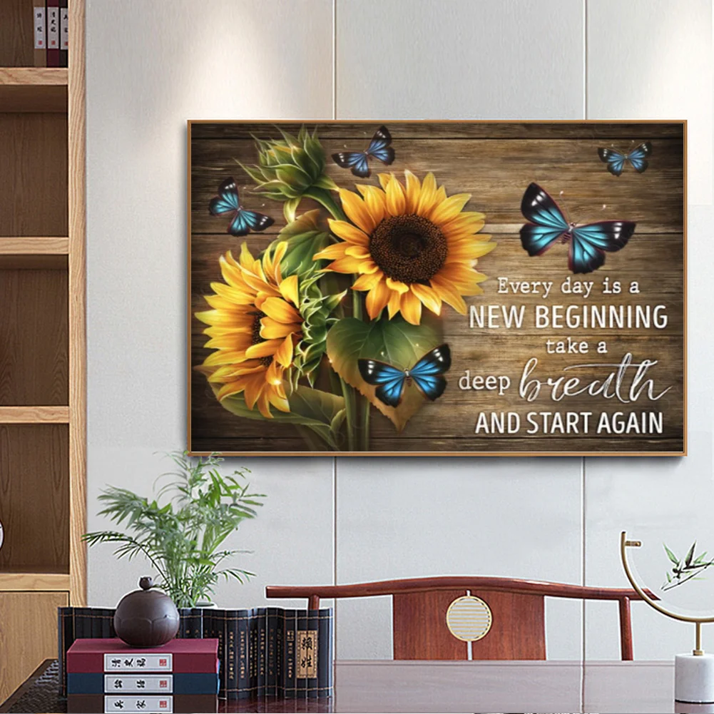 Diamond Painting - Full Round Drill - Flower Saying(50*40cm)