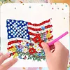 4pcs America 250th Anniversary DIY Diamond Art Magnets Kit Diamond Art Refrigerator Magnet Rhinestones Refrigerator Magnetic Sticker for Adult Beginners DIY Home Office Decor (01)