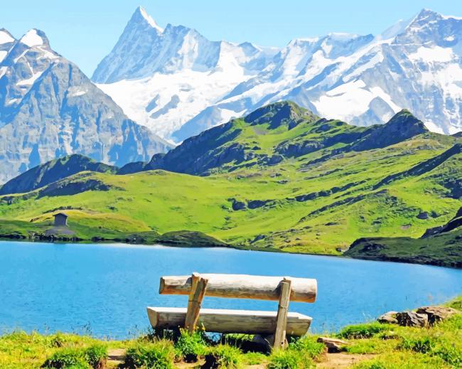 

Switzerland Lake – Paint By Numbers - 40*50CM, 501 Original