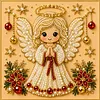 Framed Christmas Fairy - Pearls Painting Kit DIY Diamond Painting Pearl Dot Crafts 20x20CM