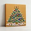 (25x25cm)DIY Pearl Painting Xmas Framed Handmade Pearl Material Art Kit Living Room Decor