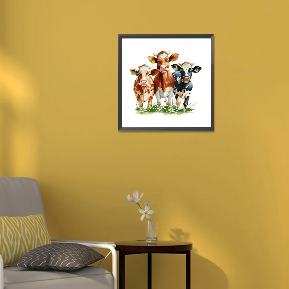 Diamond Painting - Full Round Drill - Cow(Canvas|30*30cm)