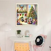 Christmas Penguins-11CT Stamped Cross Stitch 50*50cm/19.69*19.69in