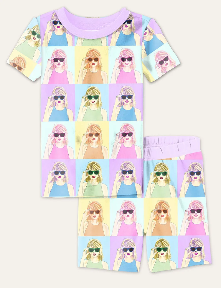 Cute Short Kid's Pajama Set