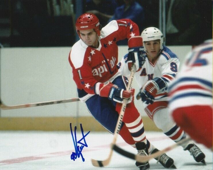 VINTAGE MIKE GARTNER SIGNED WASHINGTON CAPITALS 8x10 Photo Poster painting #3 HHOF PROOF!