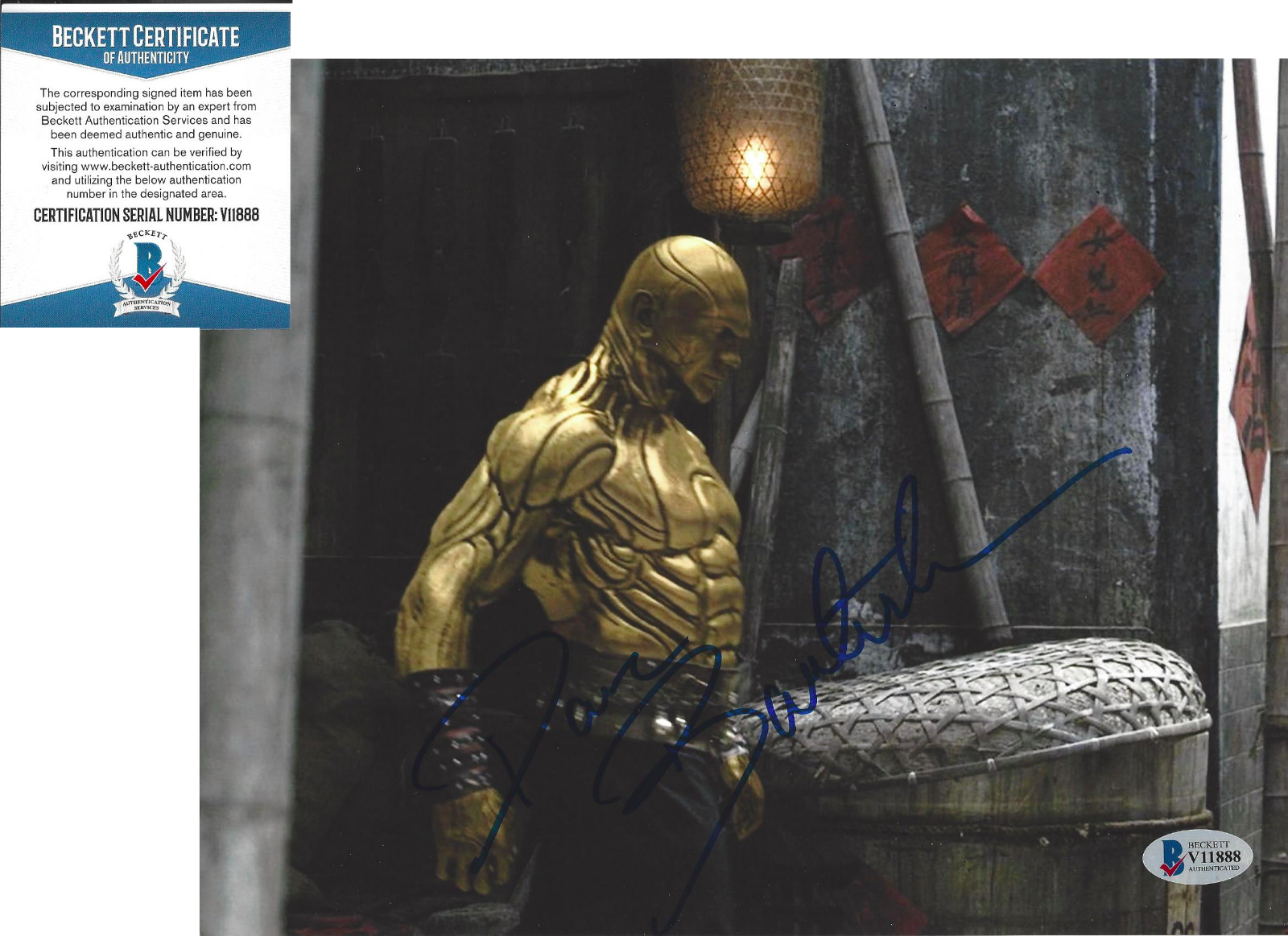 DAVE BAUTISTA SIGNED 'GUARDIANS OF THE GALAXY' 8x10 MOVIE Photo Poster painting BECKETT COA BAS