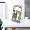 Floral Special Shape Diamond Painting Photo Frame Home Decor (Flower Purple)