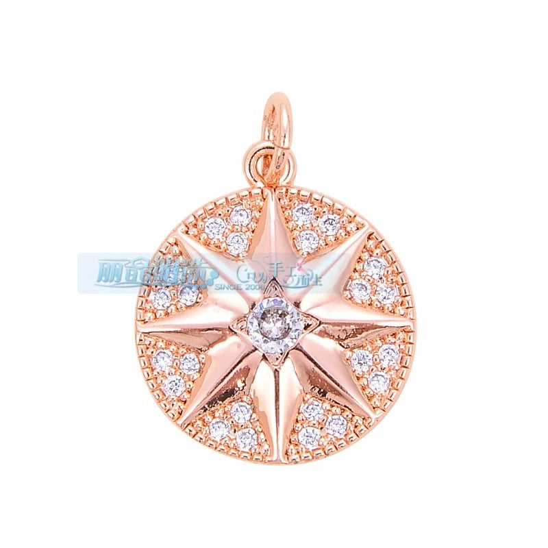 1 Piece 15 * 21mm 18 * 23mm 9*16mm Copper Zircon Sun Star Lightning Pendant Jewelry Accessories