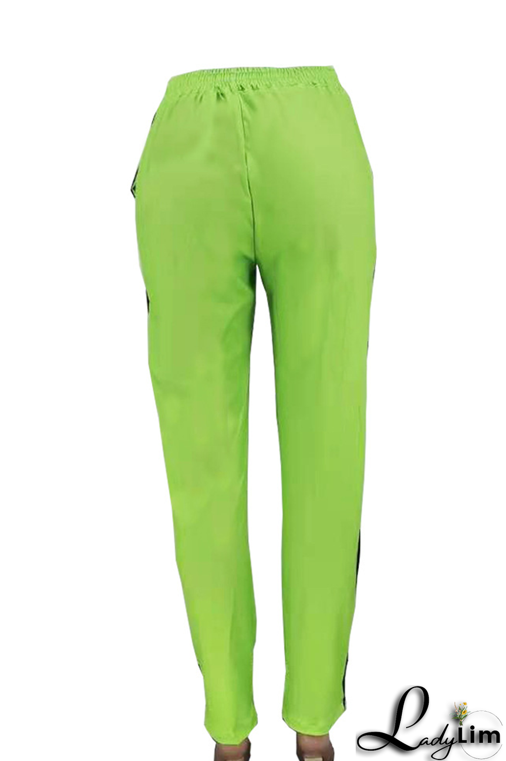 Green Casual Print Patchwork Harlan Mid Waist Harlan Full Print Bottoms