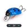 5Pcs Cicada Bait 3.8cm 4g Fishing Lure Artificial Ladybug Fishing Bait Hard Bait