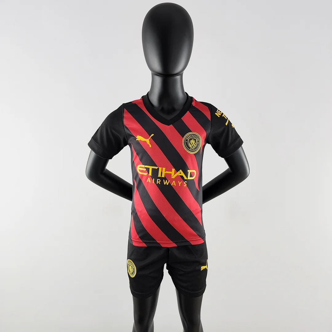 2022 Manchester City Away Thailand version football jersey kids size