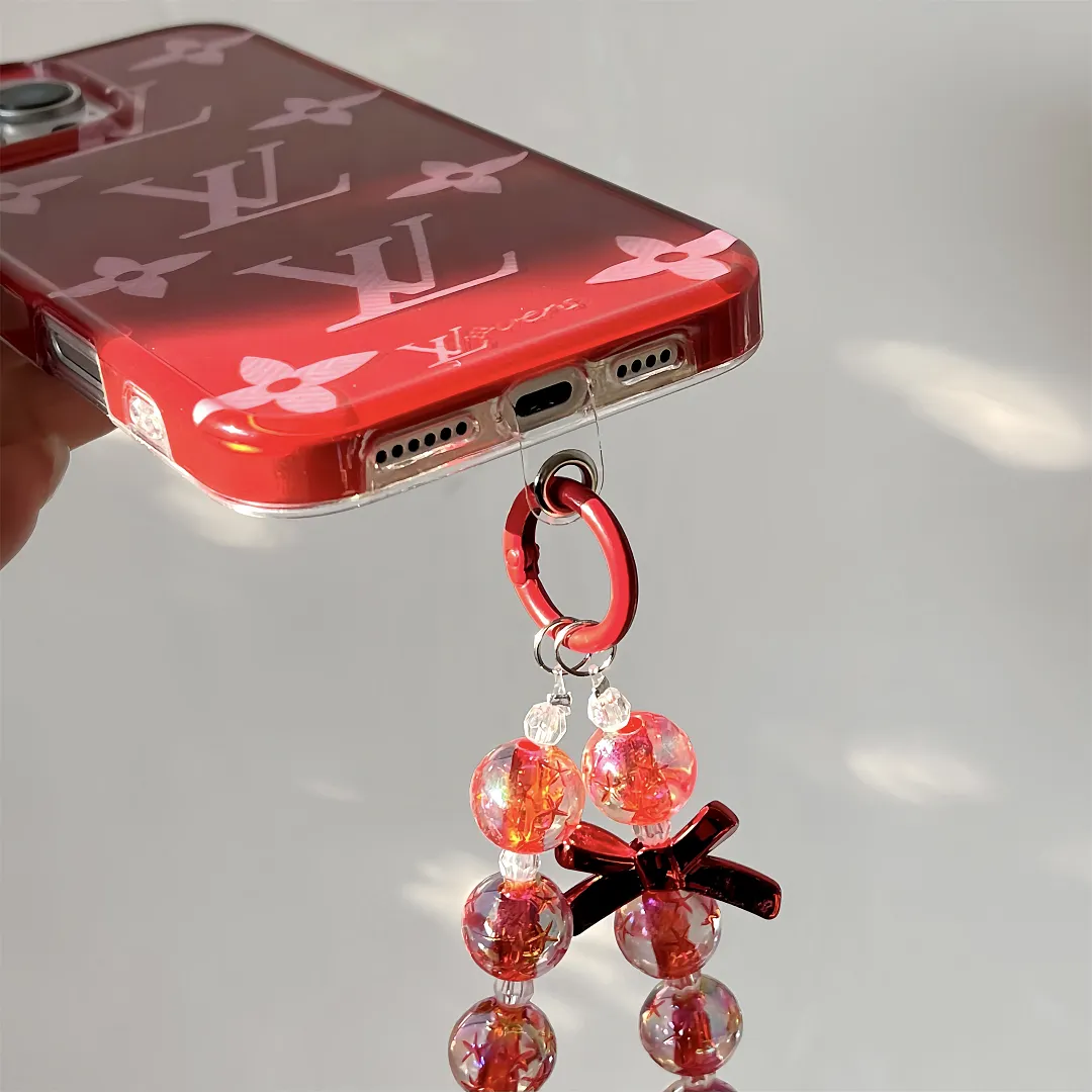 Red Louis Vuitton Monogram Elegant Bracelet Pendant Apple iPhone Cases
