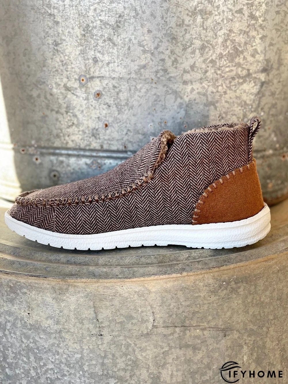 Womens's Warm Lined Slip On Canvas Shoes | IFYHOME