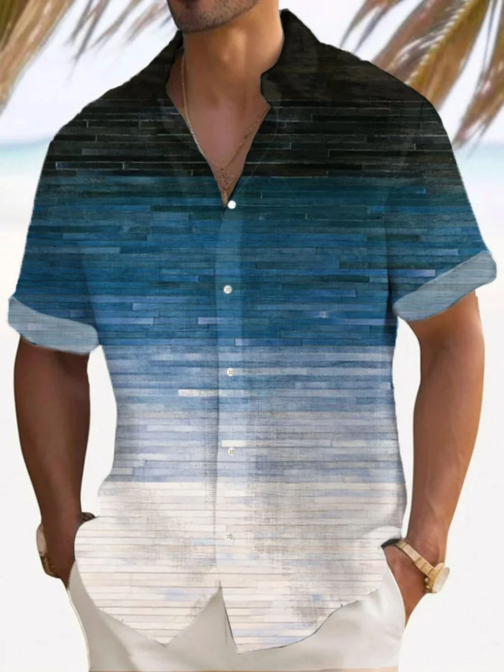 Men's Resort Style Print Shirt 